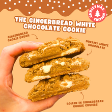 Load image into Gallery viewer, The Gingerbread White Choc Cookie (Christmas Edition)
